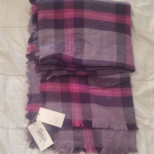 a new day Purple and Pink Plaid Scarf